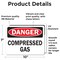 Signmission Compressed Gas Danger Sign, Vinyl Decal, 10in W x 7in L, 2PK OS-2PACK-DS-D-710-L-19280 - alternate 4